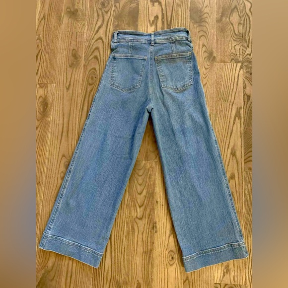 Fitted wide leg jeans pale blue - Picture 3 of 12